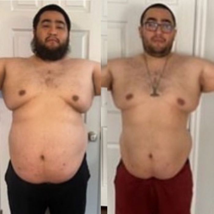 Austin before and after transformation — 120lbs in 1 Year