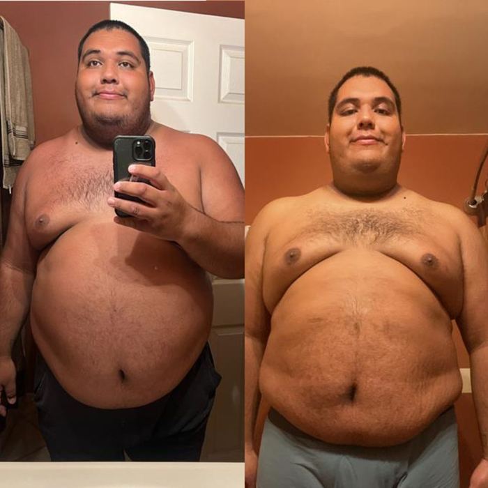 Cesar before and after transformation — 62lbs in 4 Months