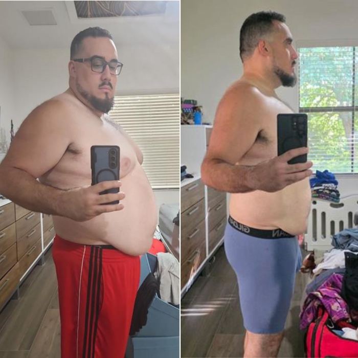 Chris before and after transformation — 100lbs in 6 Months