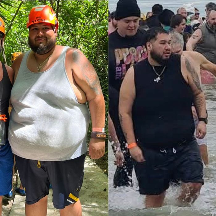 Jose before and after transformation — 100lbs in 1 Year