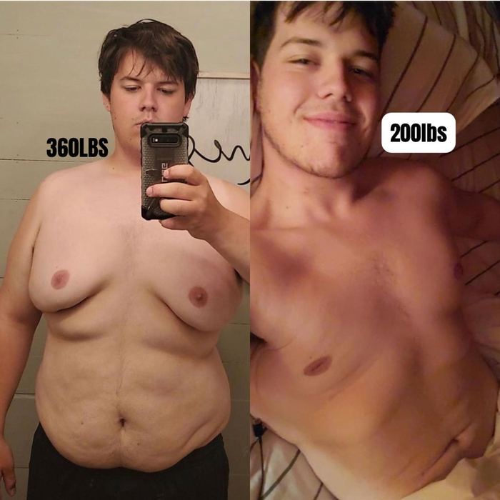 Shaun before and after transformation — 160lbs in 1 Year